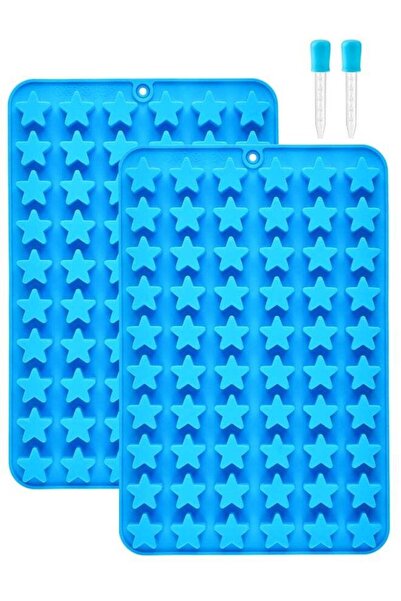 Generic 2PCS Star Silicone Candy Mold, 120 Cavity Mold for Chocolate Gummy Ic...