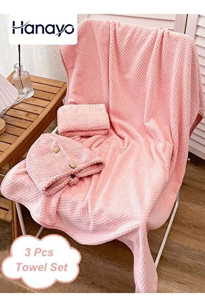 Generic 3 Pcs Towel Set Bathroom Face Hair Bath Towel Set Soft Towel Fast Abs...