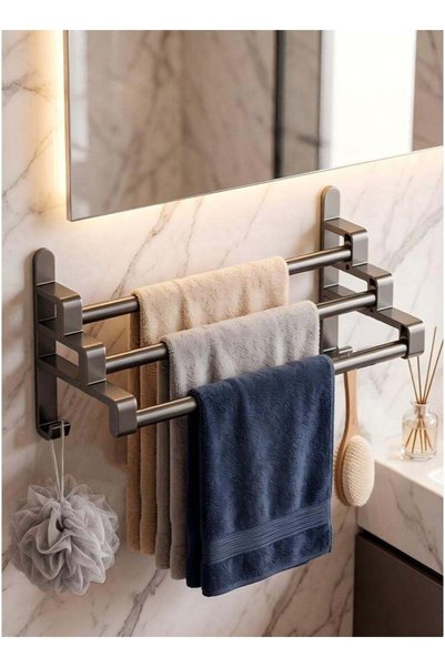 Generic 50CM Towel Bars Holder, 3 layer Towel Rail for Bathroom, Towel Rack W...