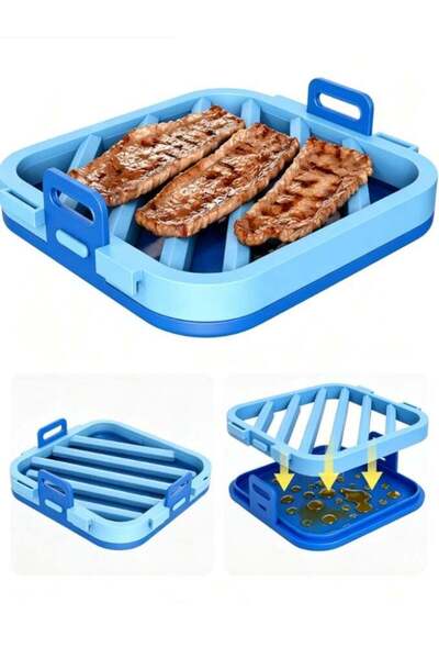 Generic Silicone Air Fryer Liners Square Reusable Air Fryer Insert Tray, Oil ...