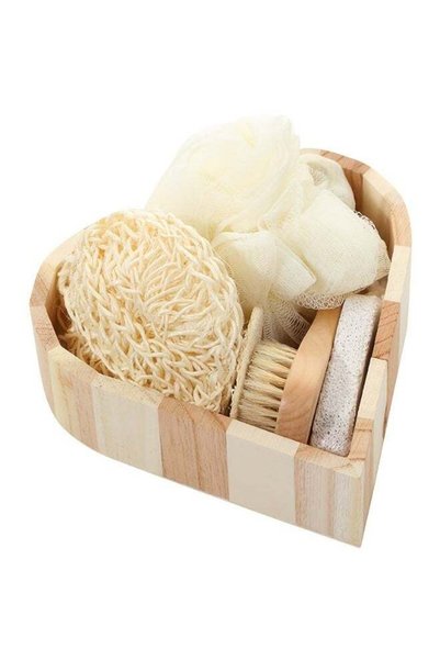 Generic Five-piece Bath Set | Exfoliating Towel, Bath Brush, Foot File, Sisal...