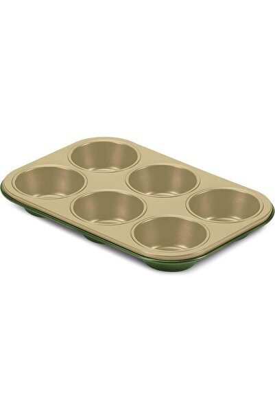 Generic Guardini, Linea Bnat 6 Carnauba Wax Based Non-Stick Muffins, Green/Be...