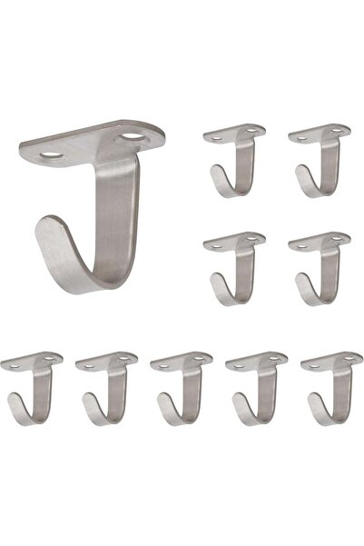 Generic Stainless Steel Screw Mounted Ceiling Hooks, Under-Shelf Towel/Robe C...
