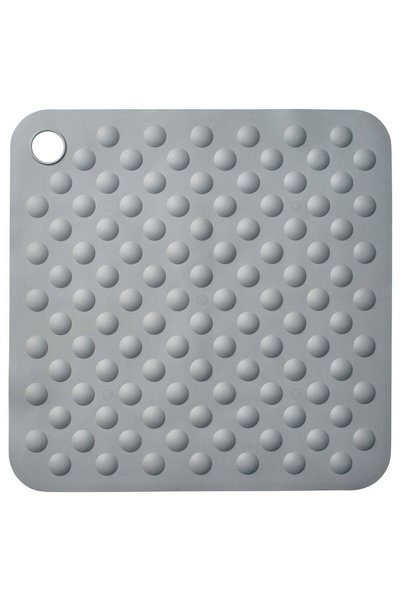Generic Non-Slip Square Shower Mat in Grey Thermoplastic Elastomer with Sucti...