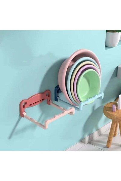 Generic 2PCS,Foldable wall-mounted washbasin rack, bathroom punch-free storag...