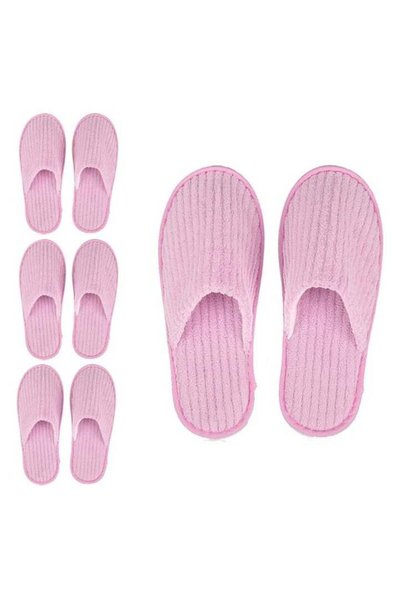 Generic Disposable Slippers, 4 Pairs Closed Toe Spa Slippers Coral Fleece Was...