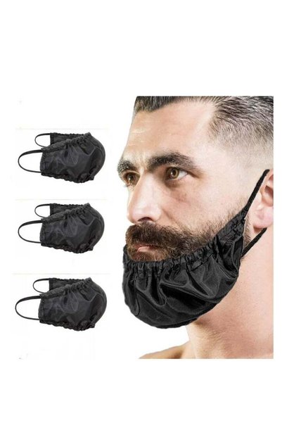 Generic Beard Caps Beard Bonnet, 3 Pack Men Beard Bib Black Beard Covers Soft