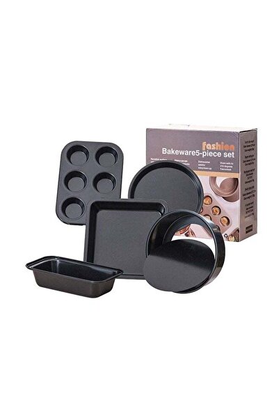Generic 5 Pcs Baking Pans Set, Carbon Steel Oven Baking Tools, Easy Release K...
