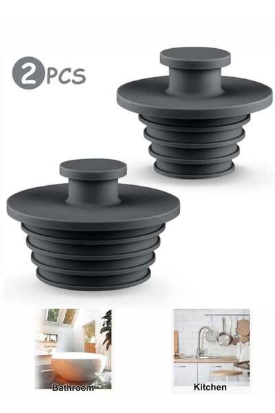 Generic Bathtub Stopper Drain Plug Bathroom Tub Plug Sink Stopper 2pcs Silico...