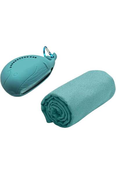 Generic Microfiber Quick Dry Sports Travel Towel with Whale Silicone Sleeve, ...