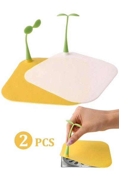 Generic Square Silicone Bathtub Drain Stopper 2 Pack - 5.78 Inch Flat Drain C...