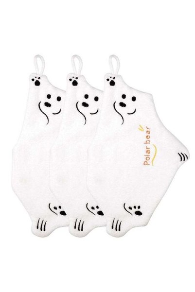 Generic 3 Pack Cute Cartoon BearHand Towels, Bathroom Towels with Hanging Loo...