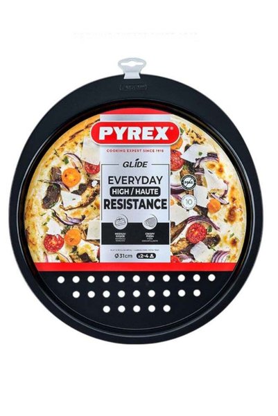 Generic Pyrex Glide Pizza Pan 31cm, PFAS-Free Non-Stick Round Pizza Tray, Scr...