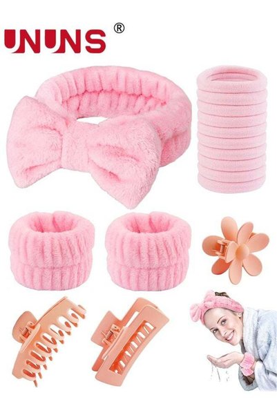 Generic 16pcs Face Wash Headbands Set,Hair Ties,Coral Fleece Face Wash Headba...