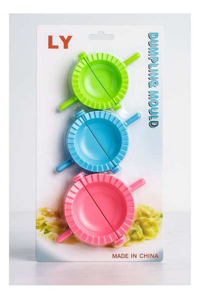 Generic 3-Piece Dumpling Mould Set LY-7750 | Colorful Plastic Dough Press Mak...