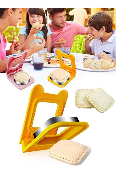 Generic 2 In 1 Square Sandwich Cutter and Sealer For Kids