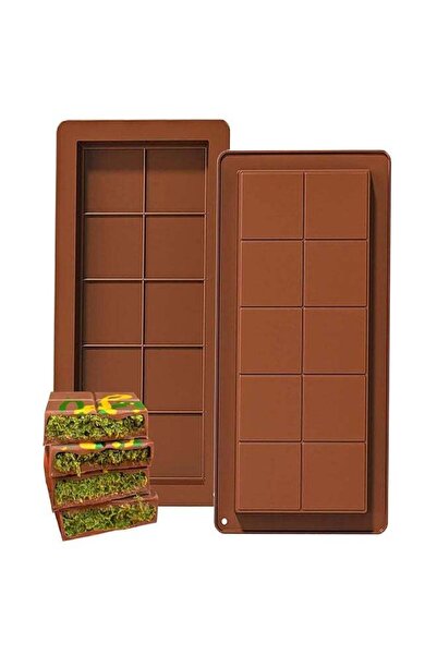 Generic Dubai Chocolate Bar Mold Silicone Chocolate Bar Molds, Deep Rectangul...