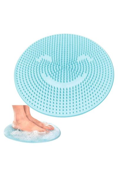 Generic Foot Cleaning Silicone Massage Mat Bath Cushion Brush for Foot Care