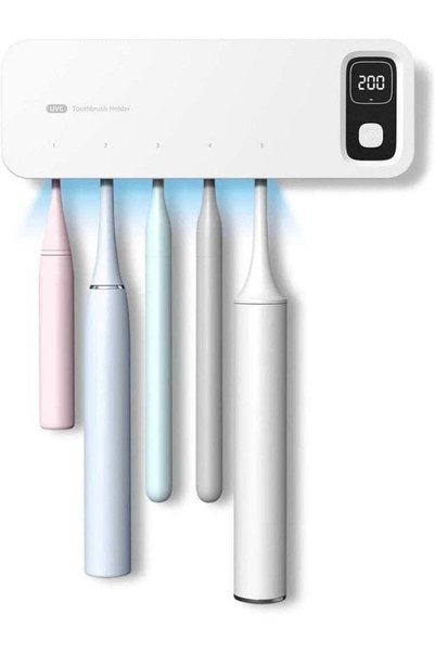Generic UV Toothbrush Sanitizer Holder with Fast Drying, Wall Mounted Recharg...