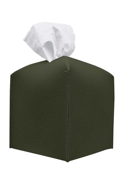 Generic Stylish Green PU Leather Tissue Box Cover - Modern Square Holder for ...