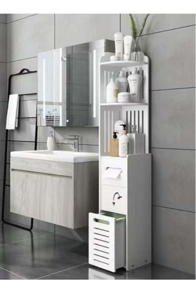 Generic 1-Piece Bathroom Multifunction Storage Cabinet Shower Shampoo Shelf S...