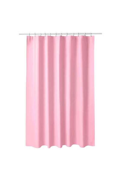 Generic Water-Repellent Shower Curtain, Pink, EVA Plastic, 180x200 cm