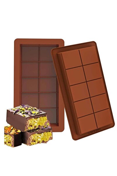 Generic 2 Pack Square Chocolate Candy Bar Mold Deep 1 Inch for Filling Chocol...
