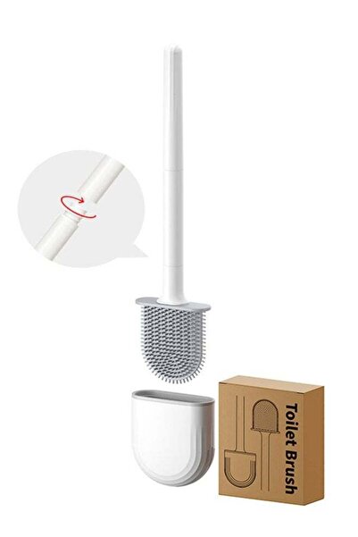 Generic Soft Silicone Toilet Brush With Extendable Handle, Strong Cleaning No...