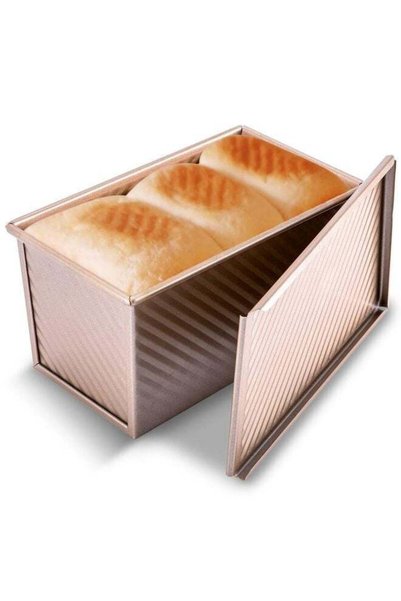 Generic Pullman Loaf Pan with Lid, 1 lb Dough Capacity Non-Stick Bakeware for...