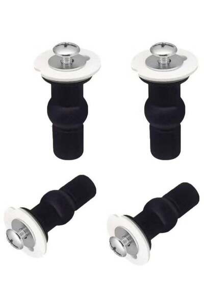 Generic 4 Pack Toilet Seat Hinges Screws Toilet Seat Fixings Fix Expanding Ru...