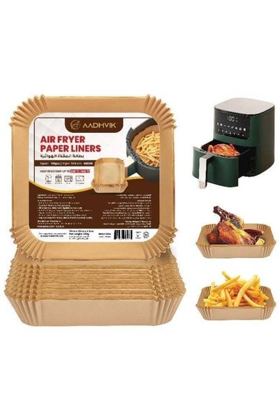 Generic AADHVIK Air Fryer Paper Liners (100 Pcs) - Non-Stick Disposable Bakin...