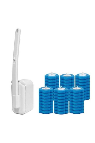 Generic Disposable Toilet Brush with 48 Refills,Toilet Cleaning Supplies,Toil...