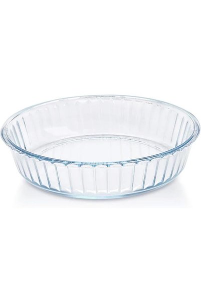 Generic Borosil Fluted Baking Dish 1.5 Liter - Borosilicate Glass, Oven & Mic...