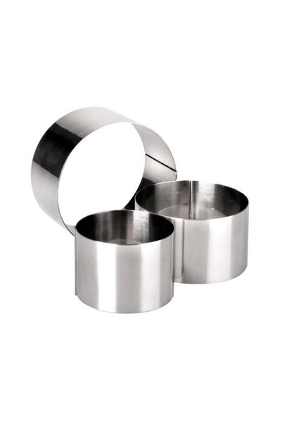 Generic Round Pastry Ring, Stainless Steel Baking Mold for Cakes Desserts Tar...