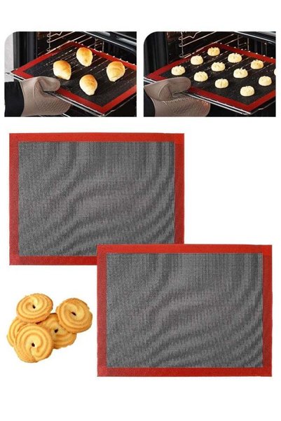 Generic 2 Pack Perforated Silicone Baking Mat, 15.7"x11.8" Non Stick Reusable...