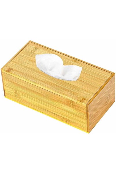 Generic Rectangular Bamboo Tissue Box 23 X 12 X 9 cm Wooden Tissues Holder Re...