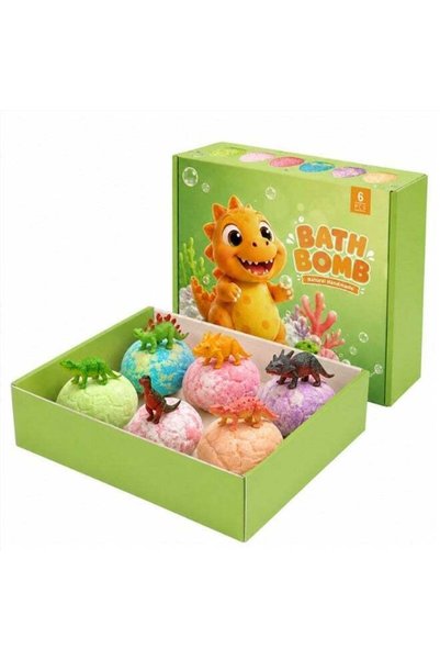 Generic Dinosaur Egg Kids Bath Bomb Gift Set, 6 Pcs with Surprise Toy Inside,...