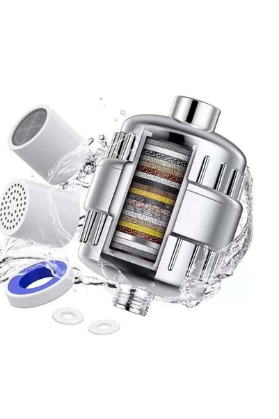 Generic 20-Stage Hard Water Shower Head Filter - High Output Shower Softener ...