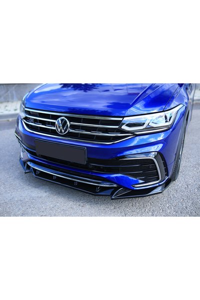 TMZ Garage Volkswagen Tiguan R-Line 2020-2024 Parlak Siyah Ön Lip | Sportif Ö...