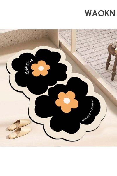 Generic Diatom Mud Bathroom Rug Mat , Non-Slip Quick Drying Floor Bath Tub Ma...