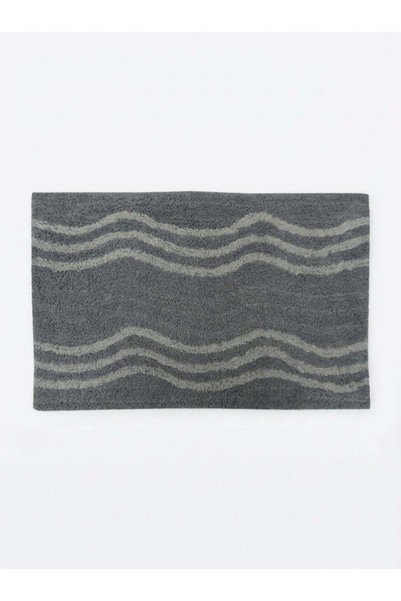 Generic 50 x 80 cm Silver Wavy Tufted Cotton Bathmat, Soft bath mat with Anti...