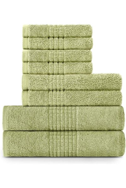 Generic Lavish Touch 8-Piece Premium Towel Set, 700 GSM 100% Ring Spun Cotton...