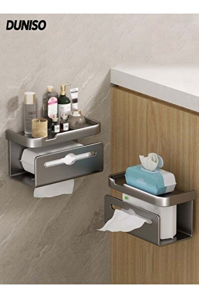 Generic Multifunctional Toilet Paper Holder, Double-layer Bathroom Storage Ra...