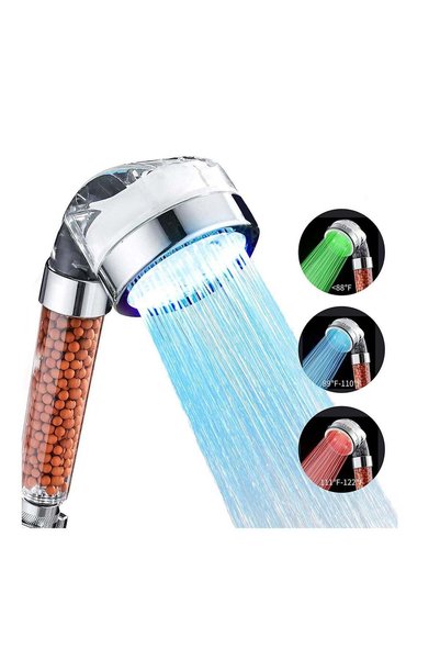 Generic Shower Head LED Shower Head Color Changing Filter Filtration High Pre...
