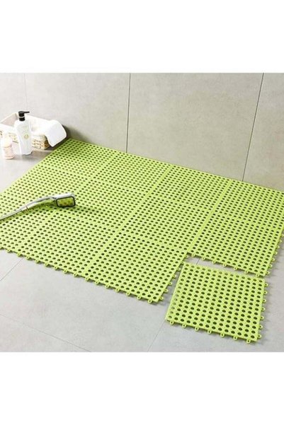 Generic 12 Pieces Rubber Flooring Interlocking Soft PVC Non-Slip Tile Splicin...