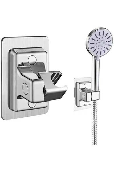 Generic Handheld Shower Head Holder Wall Mount,Bathroom Adjustable Strong Adh...