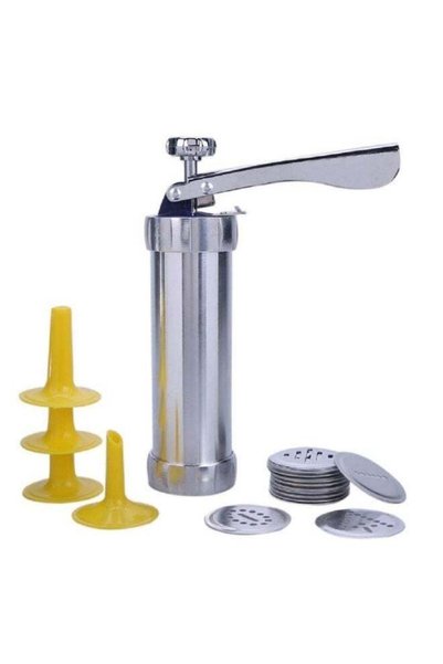 Generic Biscuit Cookie Extruder Press Gun Set with 10 Moulds & 4 Nozzles – Mu...