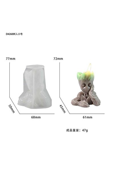 Generic triumphant diy glue drop mold smile tree people silicone mold candle ...