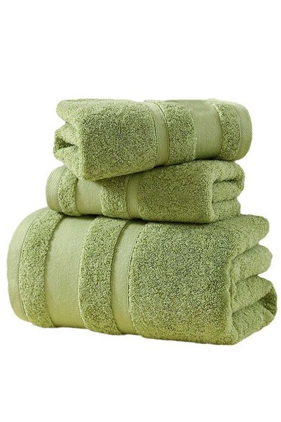 Generic 3-Piece Cotton Gift Towel And Bath Towel Set, 2 Towels + 1 Bath Towel...