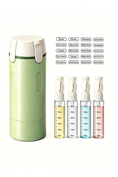 Generic 4 in 1 Travel Dispenser, Press to Dispense 30ML Leak Proof Travel Bot...